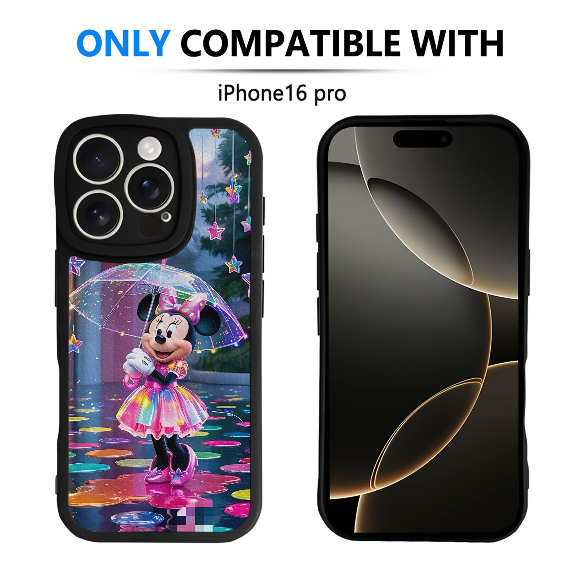 （画像用） ミッキーマウス Mickey Mouse 【iPhone 16シリーズ対応】シリコンスマホケース（レザー調） 材質：シリコン